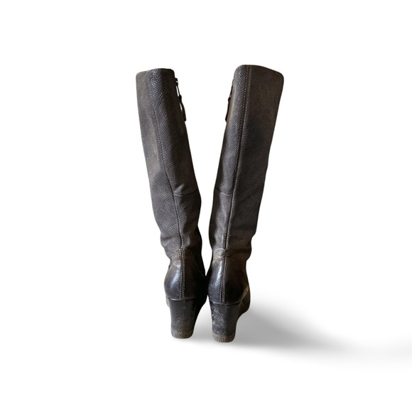 MJUS Wedge Leather Knee Boots – Dark Grey – US 8.5 - Picture 4 of 4